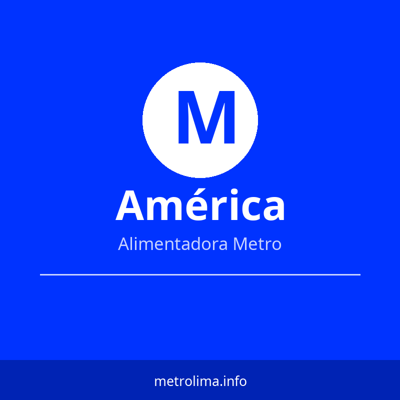 Ruta Alimentadora América – paradas y horario Metropolitano Lima 2026