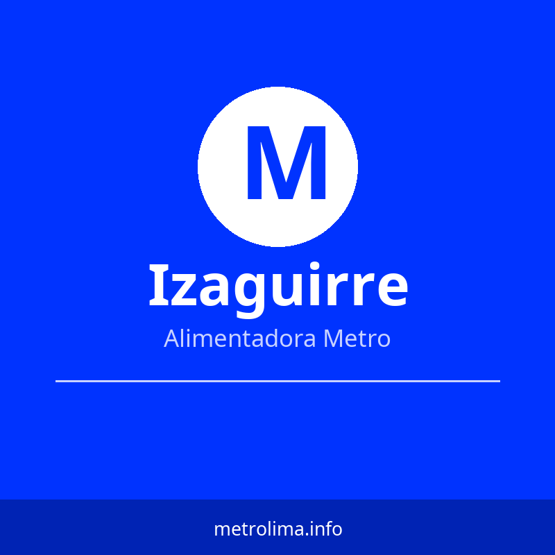 Ruta Alimentadora Izaguirre – paradas y horario Metropolitano Lima 2026