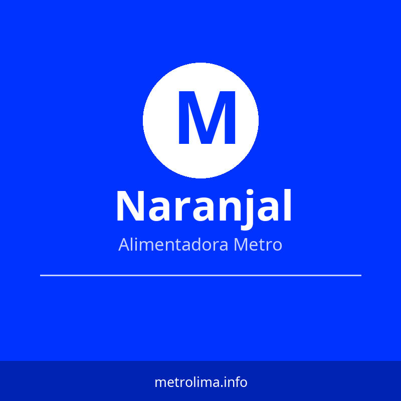 Ruta Alimentadora Naranjal – paradas y horario Metropolitano Lima 2026