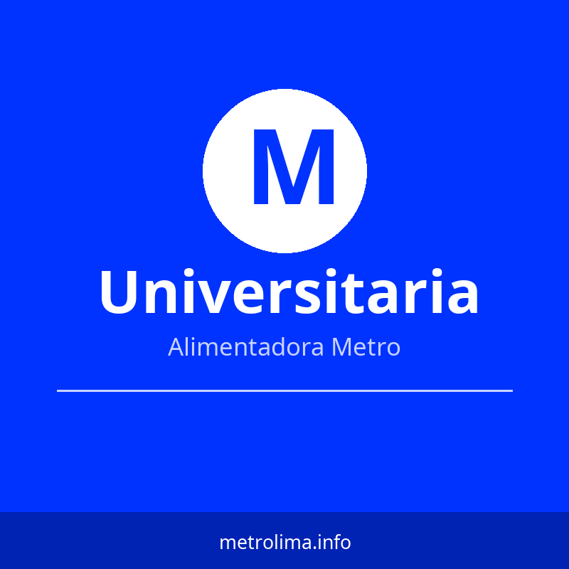 Ruta Alimentadora Universitaria – paradas y horario Metropolitano Lima 2026