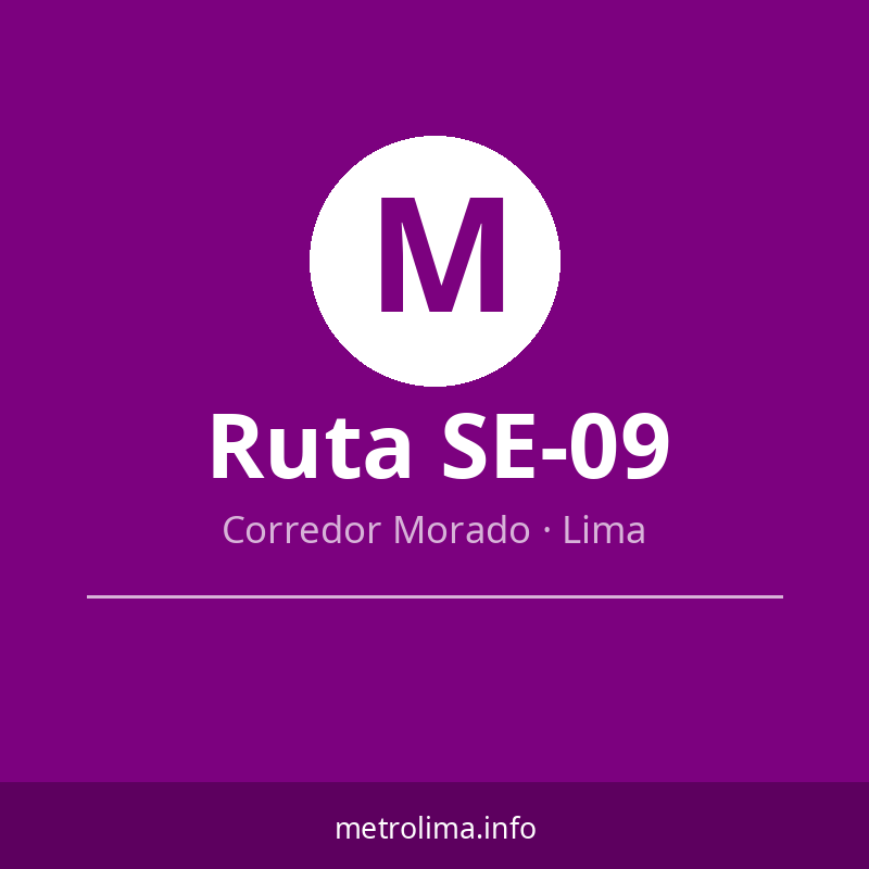 Ruta SE-09 — MetroLima.info