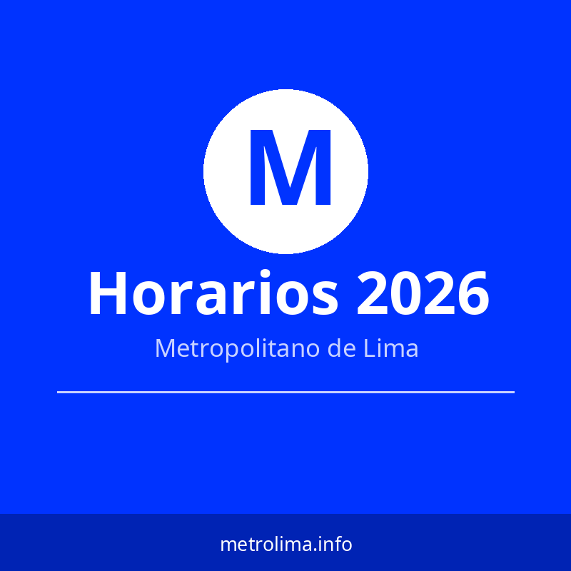 Consulta los horarios del Metropolitano de Lima 2026 Horarios del Metropolitano Lima 2026 – apertura y cierre por servicio y día