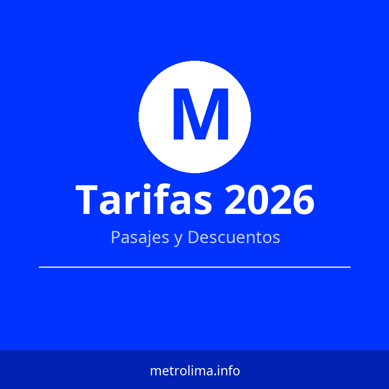 Consulta los precios y tarifas del Metropolitano de Lima 2026 Tarifas del Metropolitano de Lima 2026 – pasaje S/ 2.50, integrado S/ 3.50