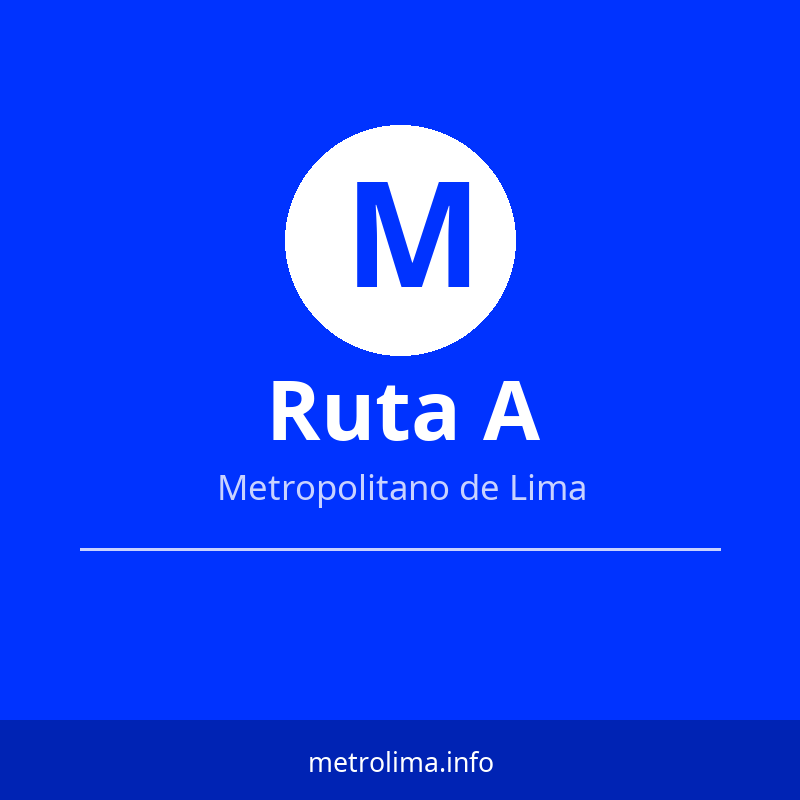 Ruta A – paraderos y recorrido del Metropolitano de Lima 2026