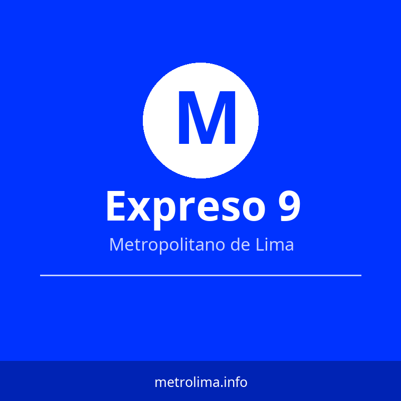 Ver el recorrido del Expreso 9 del Metropolitano de Lima Expreso 9 – ruta y paraderos del Metropolitano de Lima 2026